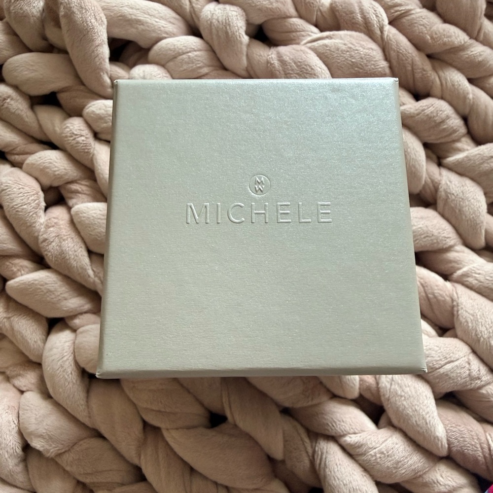Michele Deco Sport Rose Gold Watch with Metallic Bronze Snakeskin Leather Strap - Picture 7 of 7